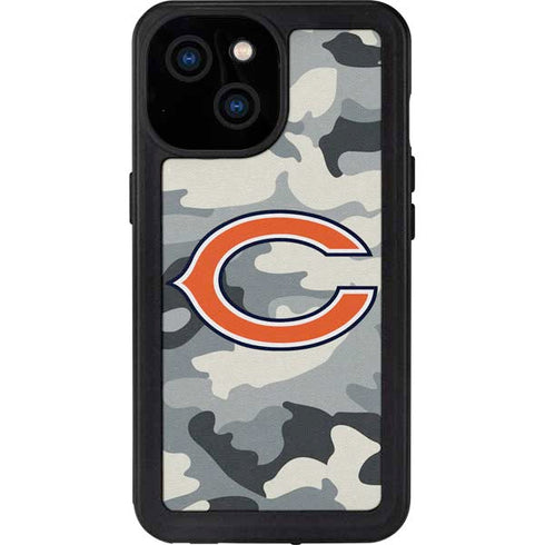 NFL Chicago Bears Camo iPhone 15 Waterproof Case